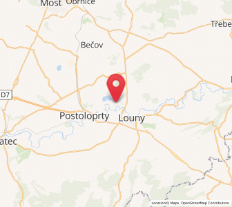 Map of Lenešice, Ústecký kraj