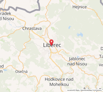 Map of Reichenberg, Liberecký kraj