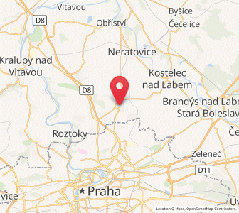 Map of Líbeznice, Central Bohemia