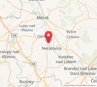 Map of Libiš, Central Bohemia