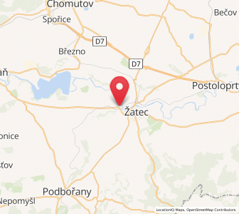 Map of Libočany, Ústecký kraj