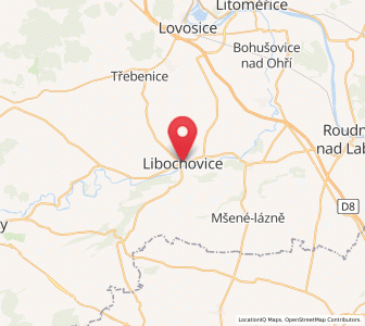 Map of Libochovice, Ústecký kraj