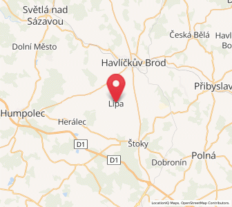 Map of Lípa, Vysočina