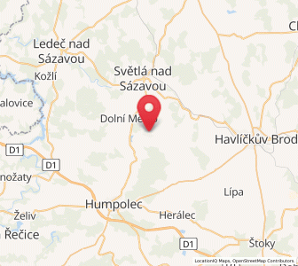 Map of Lipnice nad Sázavou, Vysočina
