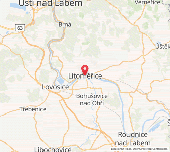 Map of Leitmeritz, Ústecký kraj