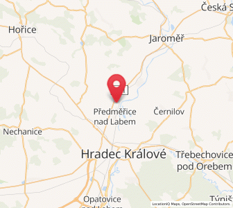 Map of Lochenice, Královéhradecký kraj