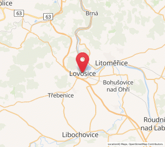 Map of Lobositz, Ústecký kraj