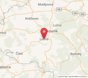 Map of Lubná, Central Bohemia