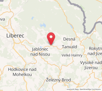 Map of Lučany nad Nisou, Liberecký kraj