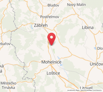 Map of Lukavice, Olomoucký