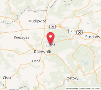 Map of Lužná, Central Bohemia