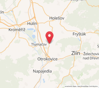 Map of Machová, Zlín