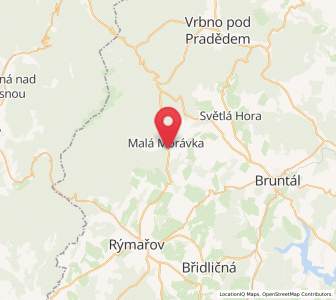 Map of Malá Morávka, Moravskoslezský