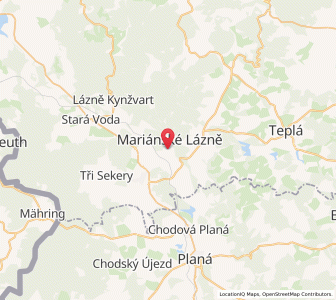 Map of Marienbad, Karlovarský kraj