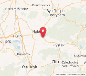 Map of Martinice, Zlín