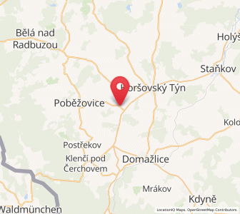 Map of Meclov, Plzeň Region