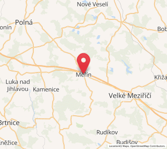 Map of Wollein, Vysočina