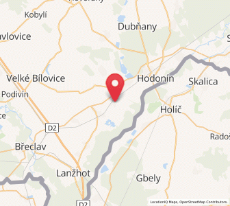 Map of Mikulčice, South Moravian