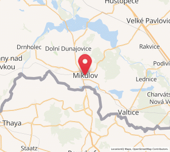 Map of Nikolsburg, South Moravian