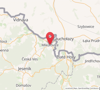 Map of Mikulovice, Olomoucký