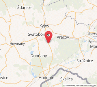 Map of Milotice, South Moravian