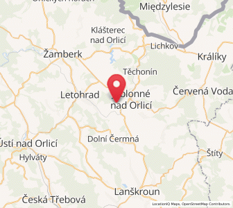 Map of Mistrovice, Pardubický