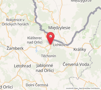 Map of Wichstadtl, Pardubický