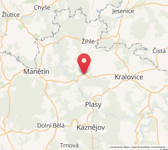 Map of Mladotice, Plzeň Region