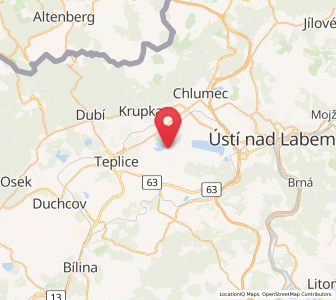 Map of Modlan, Ústecký kraj