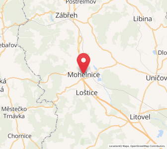 Map of Müglitz, Olomoucký