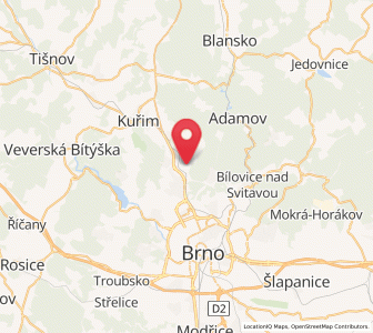 Map of Mokrá Hora, South Moravian