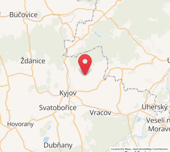 Map of Moravany, South Moravian