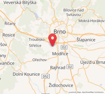 Map of Moravany, South Moravian