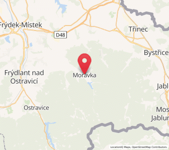 Map of Morávka, Moravskoslezský