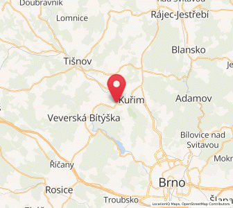 Map of Moravské Knínice, South Moravian
