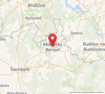 Map of Moravský Beroun, Olomoucký