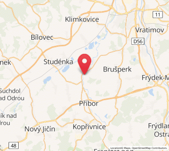 Map of Engelswald, Moravskoslezský
