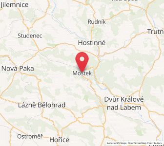 Map of Mostek, Královéhradecký kraj
