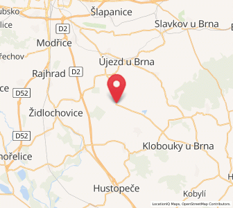 Map of Moutnice, South Moravian