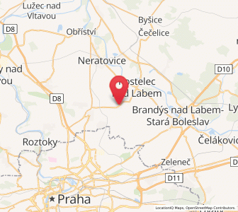 Map of Mratín, Central Bohemia