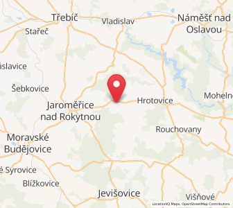 Map of Myslibořice, Vysočina