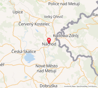 Map of Nachod, Královéhradecký kraj