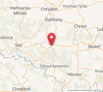 Map of Nasavrky, Pardubický