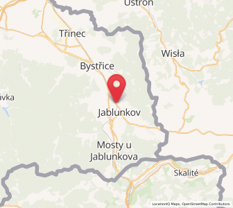 Map of Návsí u Jablunkova, Moravskoslezský
