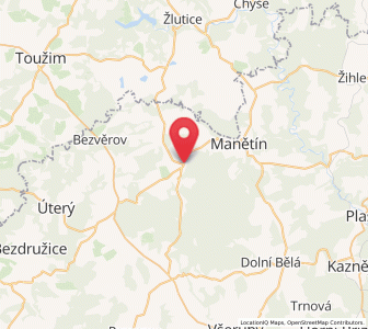 Map of Netschetin, Plzeň Region