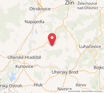 Map of Nedachlebice, Zlín
