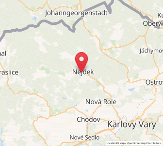 Map of Neudek in Böhmen, Karlovarský kraj