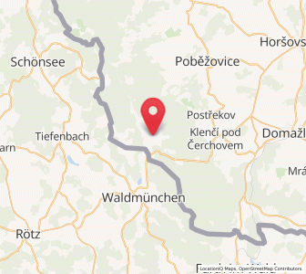 Map of Wassersuppen, Plzeň Region
