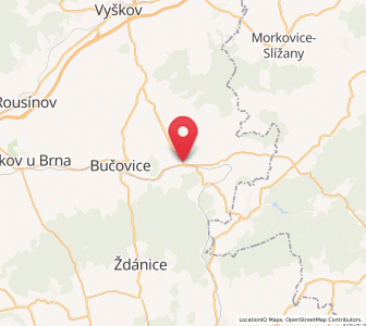 Map of Nesovice, South Moravian
