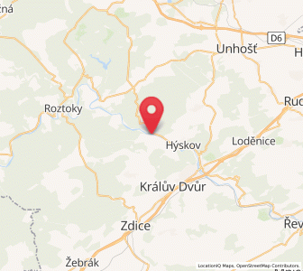 Map of Nižbor, Central Bohemia